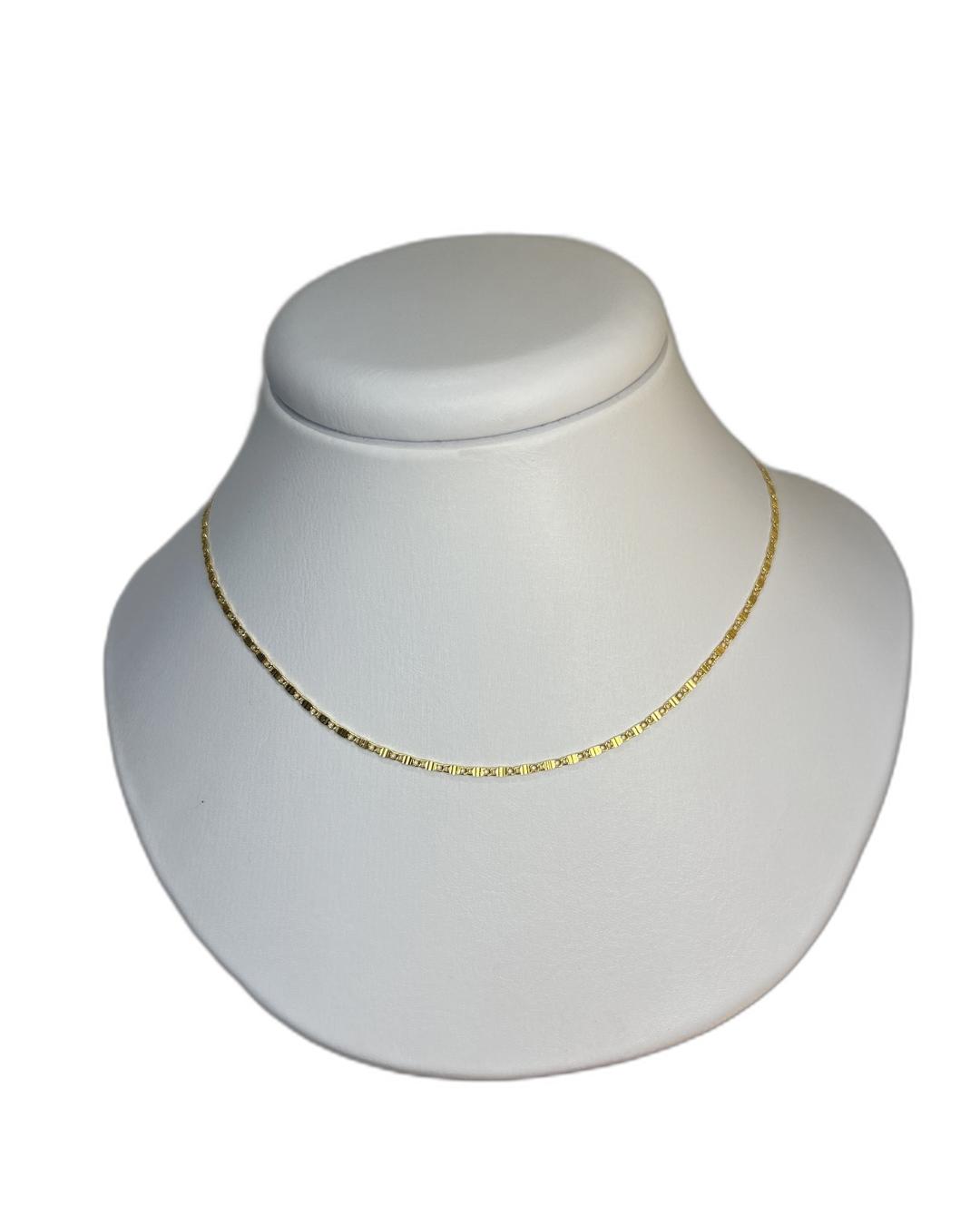 CADENA TEJIDO ESCALERA DIAMANTADA 45CM